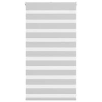 Zebra rolgordijn 70x100 cm stofbreedte 65,9 cm lichtgrijs