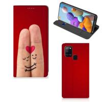 Samsung Galaxy A21s Hippe | Standcase | Liefde - Origineel Romantisch Cadeau