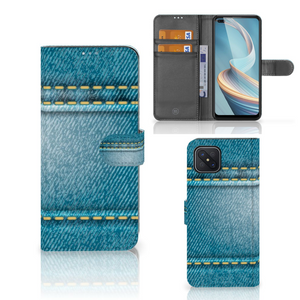 OPPO Reno4 Z Wallet Case met Pasjes Jeans