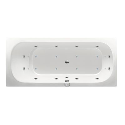 Whirlpool bad Xenz Aruba | 180x80 cm | Acryl | Elektronisch | Combisysteem | Glans wit