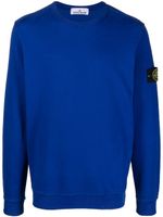 Stone Island sweat en coton à patch Compass - Bleu