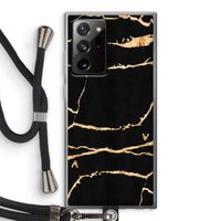 Gouden marmer: Samsung Galaxy Note 20 Ultra / Note 20 Ultra 5G Transparant Hoesje met koord
