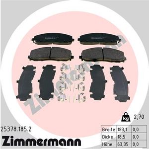 Remblokkenset, schijfrem ZIMMERMANN, u.a. fÃ¼r Fiat, Lancia, VW, Chrysler, Dodge