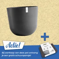 Pot oslo d65cm donkergrijs