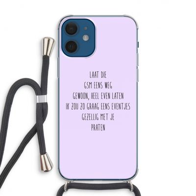 GSM: iPhone 12 Transparant Hoesje met koord