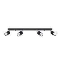 Plafondlamp NERO 4 zwart/chroom
