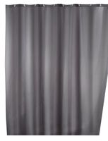 Wenko anti-schimmel douchegordijn 180x200cm polyester uni grijs inclusief ringen - thumbnail