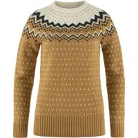 Fjallraven Övik Knit Sweater Dames Buckwheat Brown-Chalk White M