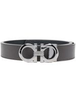Ferragamo ceinture en cuir à boucle Double Gancini - Marron