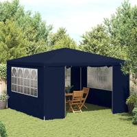 Partytent met zijwanden professioneel 90 g/m 4x4 m blauw