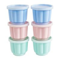 Puddingvormen - pastel - set van 6