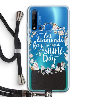 Diamonds: Huawei P20 Lite (2019) Transparant Hoesje met koord