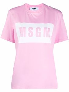 MSGM t-shirt à logo imprimé - Rose