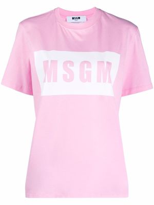 MSGM t-shirt à logo imprimé - Rose
