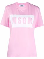 MSGM t-shirt à logo imprimé - Rose