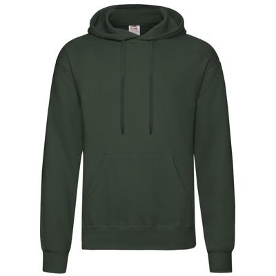 Fruit of the Loom Sweater - met capuchon - donkergroen - volwassenen - Hoodie Fruit of the Loom Sweater - met capuchon - donkergroen - volwassenen - Hoodie