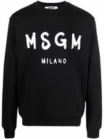 MSGM sweat à logo imprimé - Noir