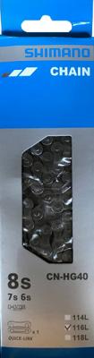 Shimano CN-HG40 MTB-ketting 6/7/8 versnellingen 116 schakels