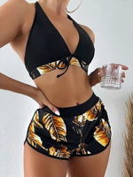 Vacation Leaf Sleeveless Bikini