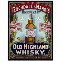 Wandplaatje whiskey Rochdale en Manor - thumbnail