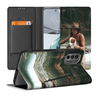 Stand Case Hoesje Maken voor de Motorola Moto G62 5G | Eigen telefoonhoesje ontwerpen | Op maat gemaakt
