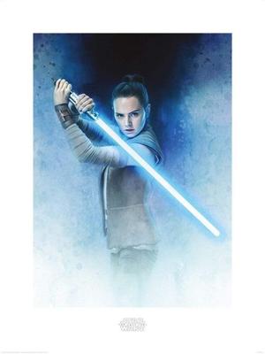 Kunstdruk Star Wars The Last Jedi Rey Lightsaber Guard 60x80cm