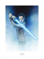 Kunstdruk Star Wars The Last Jedi Rey Lightsaber Guard 60x80cm