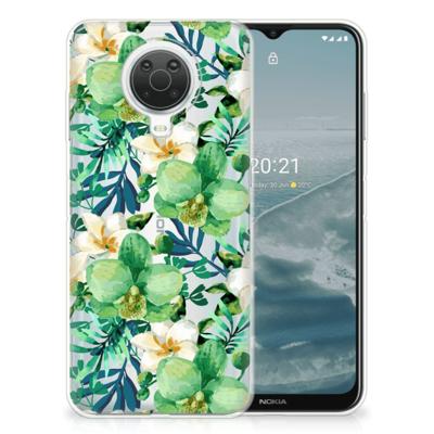 Nokia G20 | G10 | TPU Case | Orchidee Groen Nokia G20 | G10 | TPU Case | Orchidee Groen