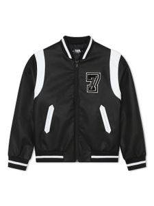 Karl Lagerfeld Kids veste bomber à logo appliqué - Noir