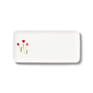 DIBBERN - Impression Red Flower Classic - Cakeschaal 32x15cm