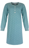 Tenderness dames nachthemd lange mouw - Green/Blue stip