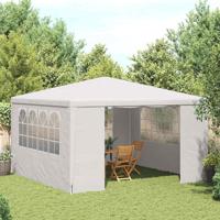 Partytent met zijwanden professioneel 90 g/m² 4x4 m wit