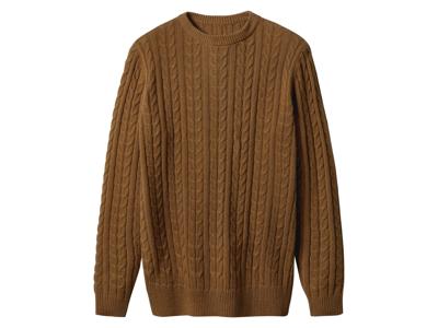 esmara Men Gebreide heren trui (Bruin, XXL)