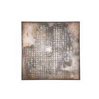 Pathe Bruine Canvas Schilderij Ruw Patroon Vierkant Pathe Bruine Canvas Schilderij Ruw Patroon Vierkant