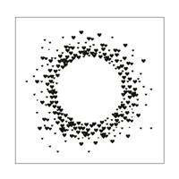 Mundart Stempel • embossing sjabloon harten krans