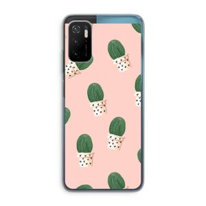 Cactusprint roze: Xiaomi Poco M3 Pro 5G Transparant Hoesje