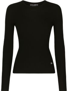 Dolce & Gabbana pull en cachemire à logo DG - Noir