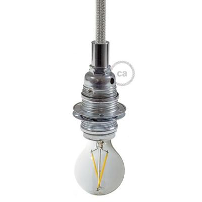 Industriële Lampfitting E14 | Zilver LUXE | Creative-Cables | Lamp kopen | Fitting kopen | Creative-Cables | Lamp kopen | Fitting kopen | Creative- |