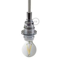 Industriële Lampfitting E14 | Zilver LUXE | Creative-Cables | Lamp kopen | Fitting kopen | Creative-Cables | Lamp kopen | Fitting kopen | Creative- |