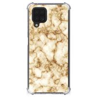 Samsung Galaxy A12 Anti-Shock Hoesje Marmer Goud