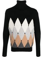 Ballantyne pull en maille intarsia - Noir