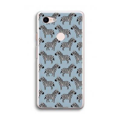 Zebra: Google Pixel 3 Transparant Hoesje