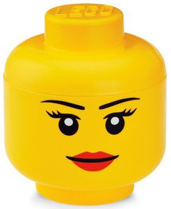 Room Copenhagen LEGO Storage Head "Girl", Klein Geel opbergdoos