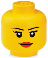 Room Copenhagen LEGO Storage Head "Girl", Klein Geel opbergdoos - thumbnail