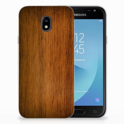 Samsung Galaxy J3 2017 | Bumper Hoesje | Donker Hout