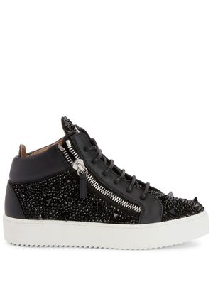 Giuseppe Zanotti baskets Kriss à ornements strassés - Noir