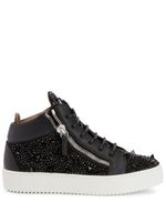 Giuseppe Zanotti baskets Kriss à ornements strassés - Noir