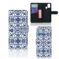 Samsung Galaxy M31 Hoesje Flower Blue - thumbnail