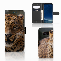 Samsung Galaxy S8 Telefoonhoesje met Pasjes Luipaard - thumbnail