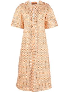 colville robe mi-longue imprimée à laçage - Orange